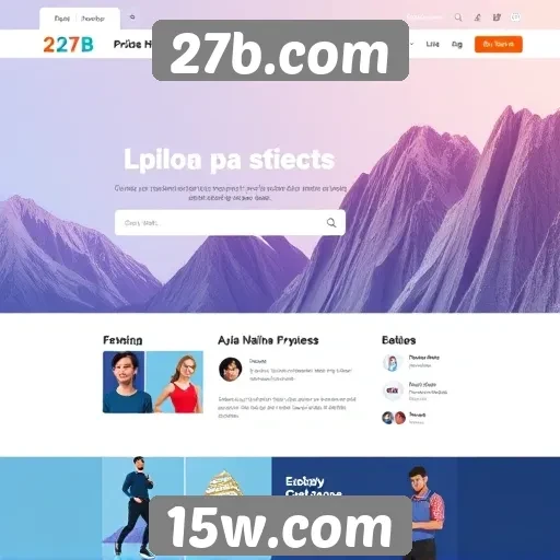Interface do usuário do site 27b.com